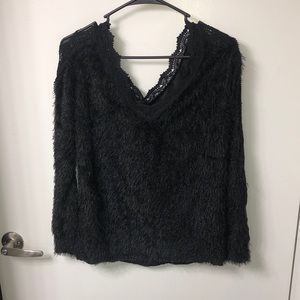 Black lace sweater